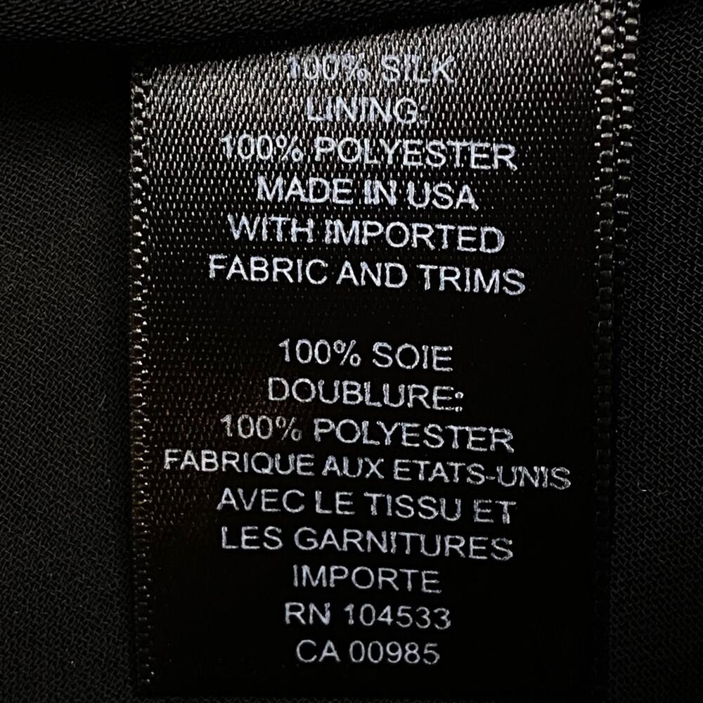 Nanette Lepore Zen Silk Floral Blouse Womens Size S Purple Black Bell Sleeve - Picture 14 of 16